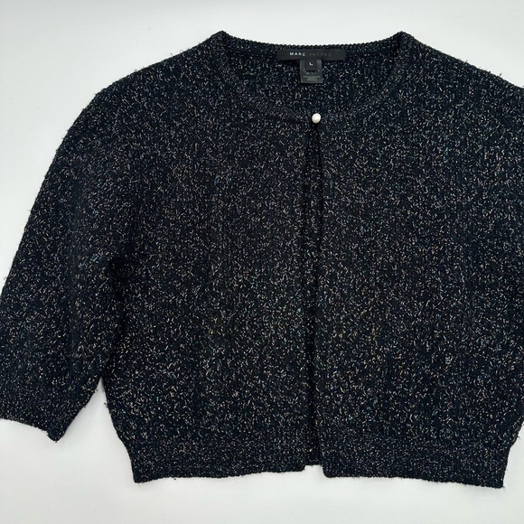 Marc Jacobs Cropped 3/4 Sleeve Wool Blend Multi-Colored Cardigan Shrug - Picture 3 of 8